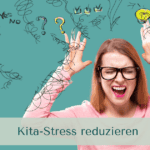 Frau, der der Kopf schwirrt vor Stress